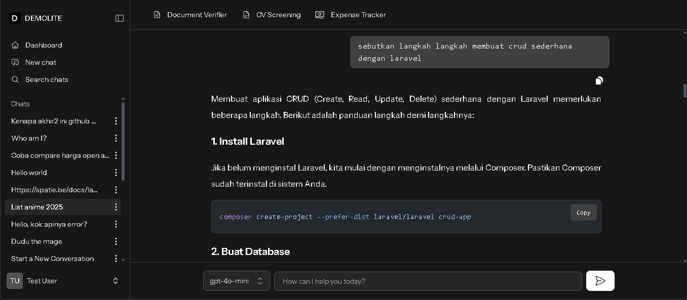 GPT Dome AI Playground demo